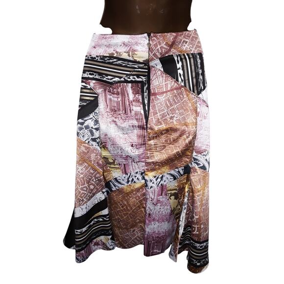 Sz 42 Just Cavalli by Roberto Cavalli Baroque Bold Print Peplum Skirt - Picture 2 of 8